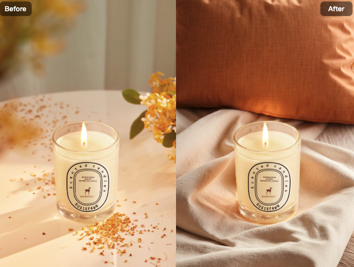 ai candle photography