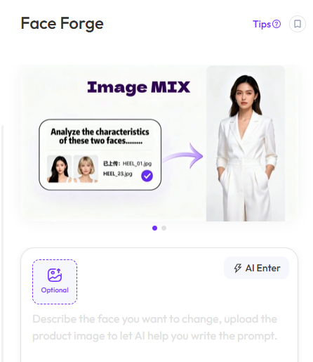 ScreenShot_2026-08-20_001452_668 – WeShop AI Blog WeShop AI face forge interface showing source face target image and generation controls