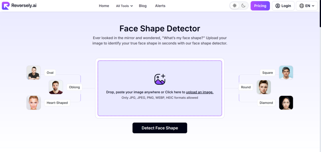 image – WeShop AI Blog AI Face Analyzer example showing a consumer-facing facial analysis and scoring interface