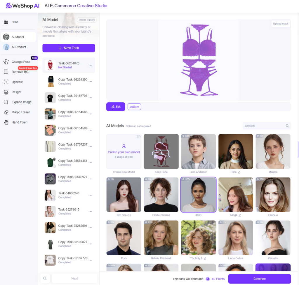 AI Model virtual try on by WeShop AI