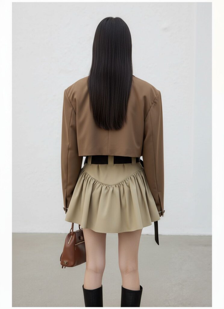 AI female back photo generated by weshop.ai