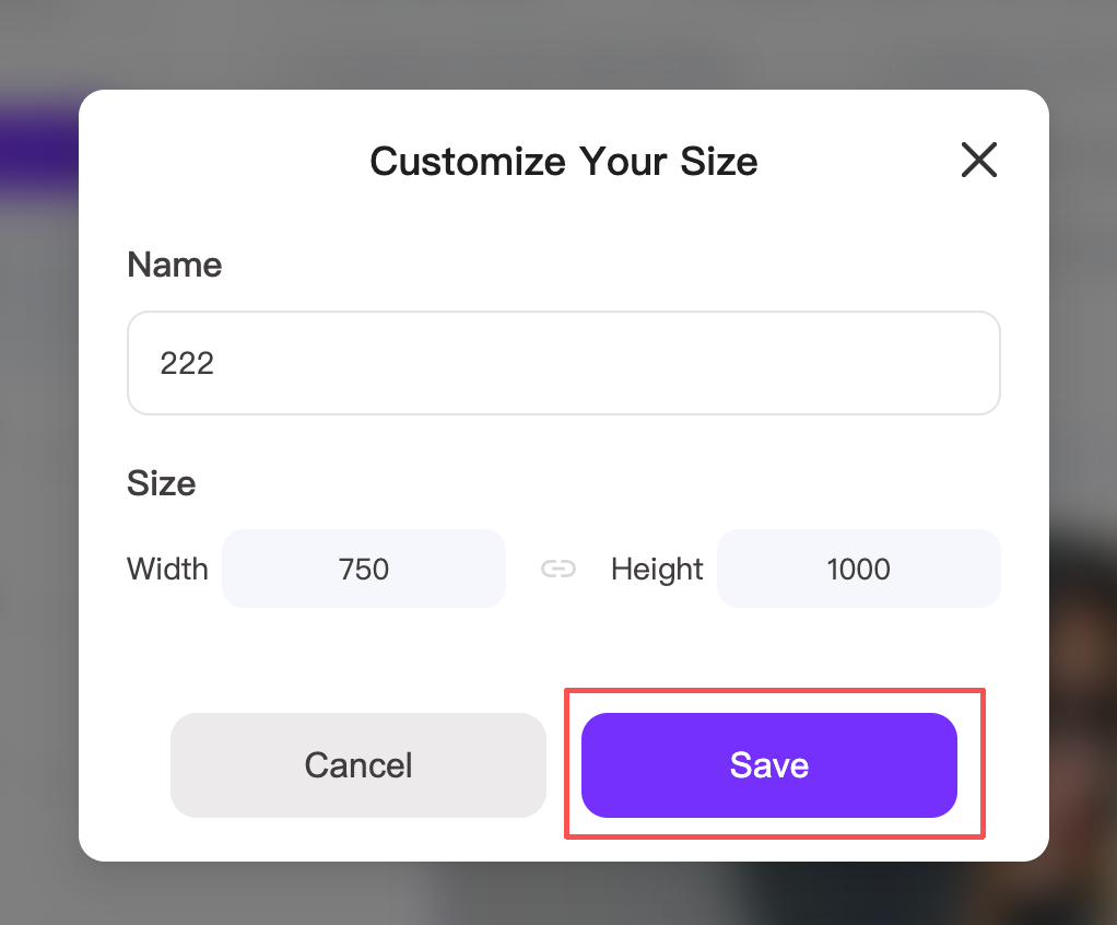 Save Custom Size by WeShop AI