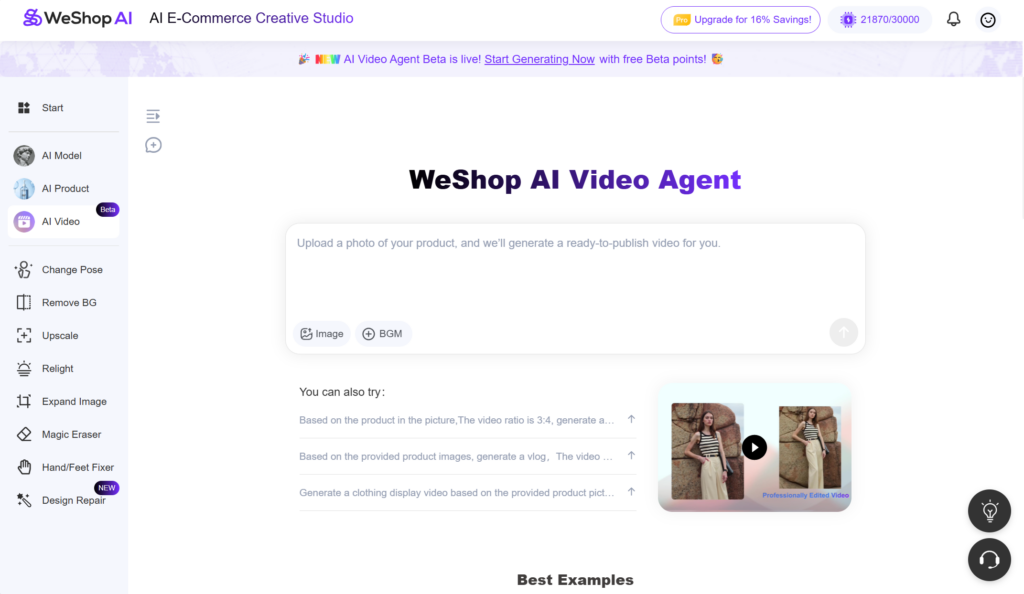 weshop ai video agent