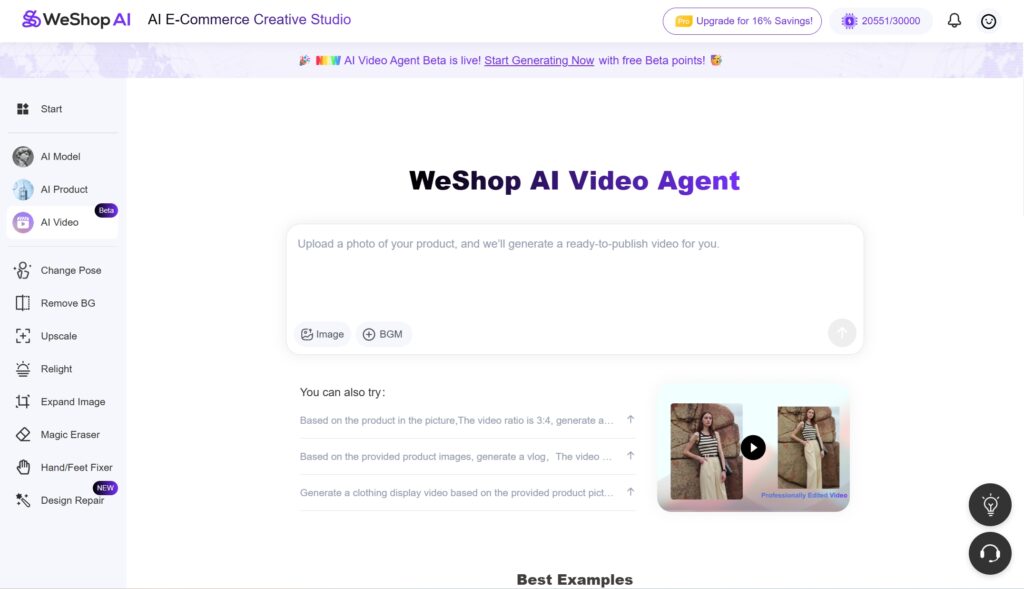 weshop ai video agent