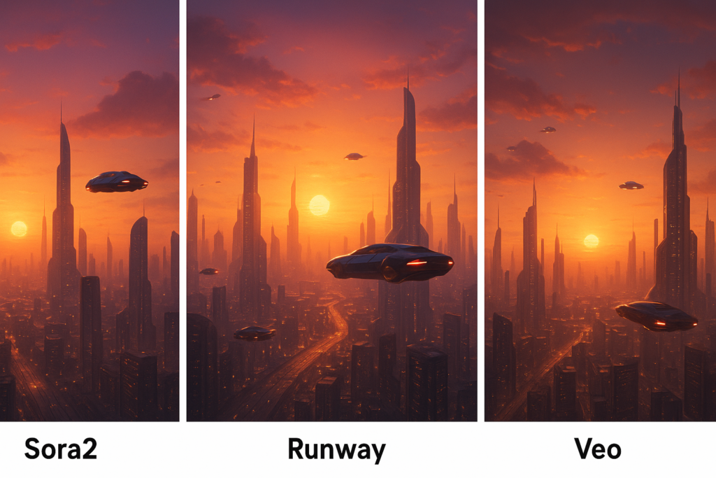 sora 2 vs. runway vs. veo