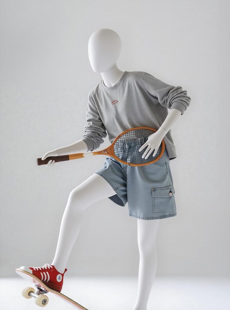 AI mannequin generator converting real model photo to mannequin display