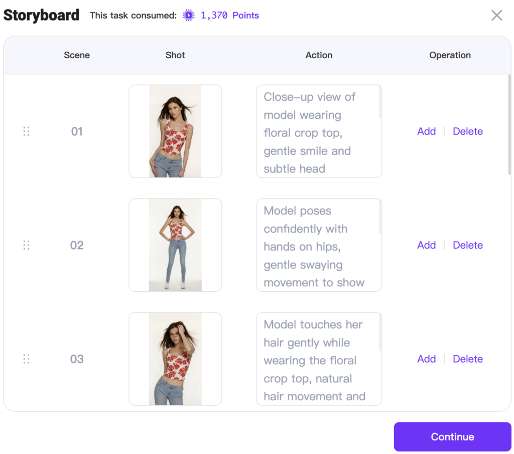 Weshop AI video agent website page