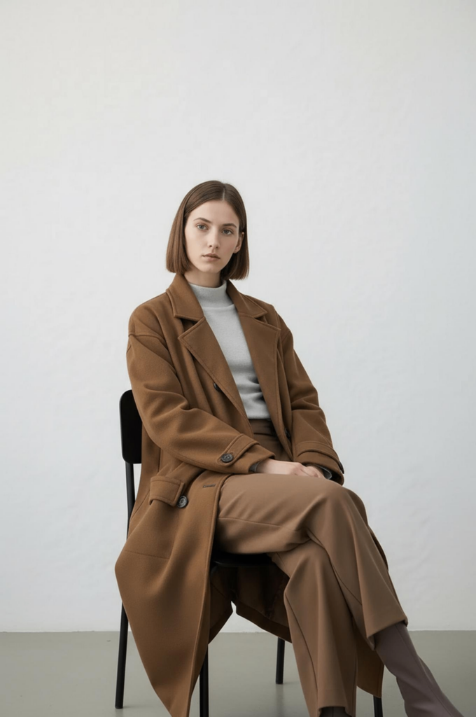 WeShop AI Pose Generator – Model wearing winter coat generated in multiple poses