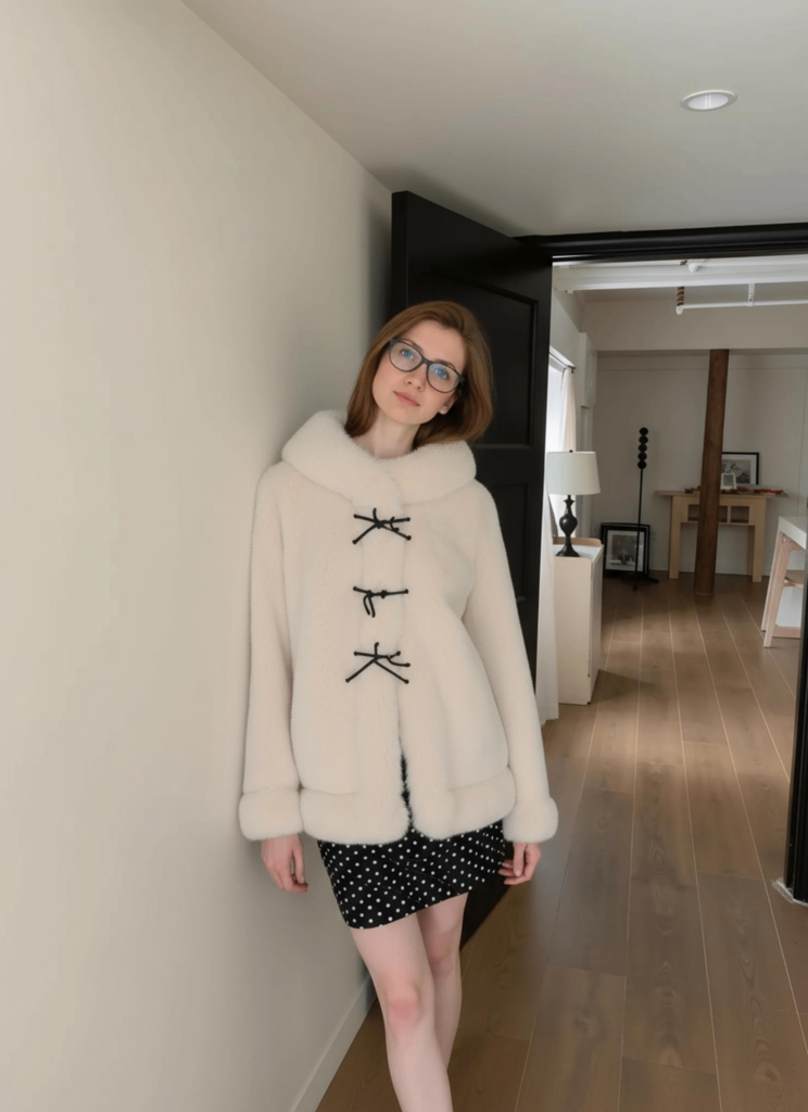 WeShop AI Pose Generator – Model wearing winter coat generated in multiple poses
