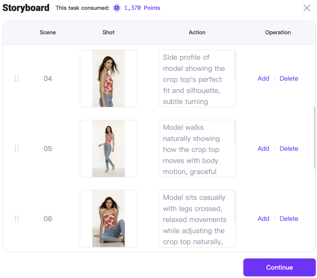 Weshop AI video agent website page