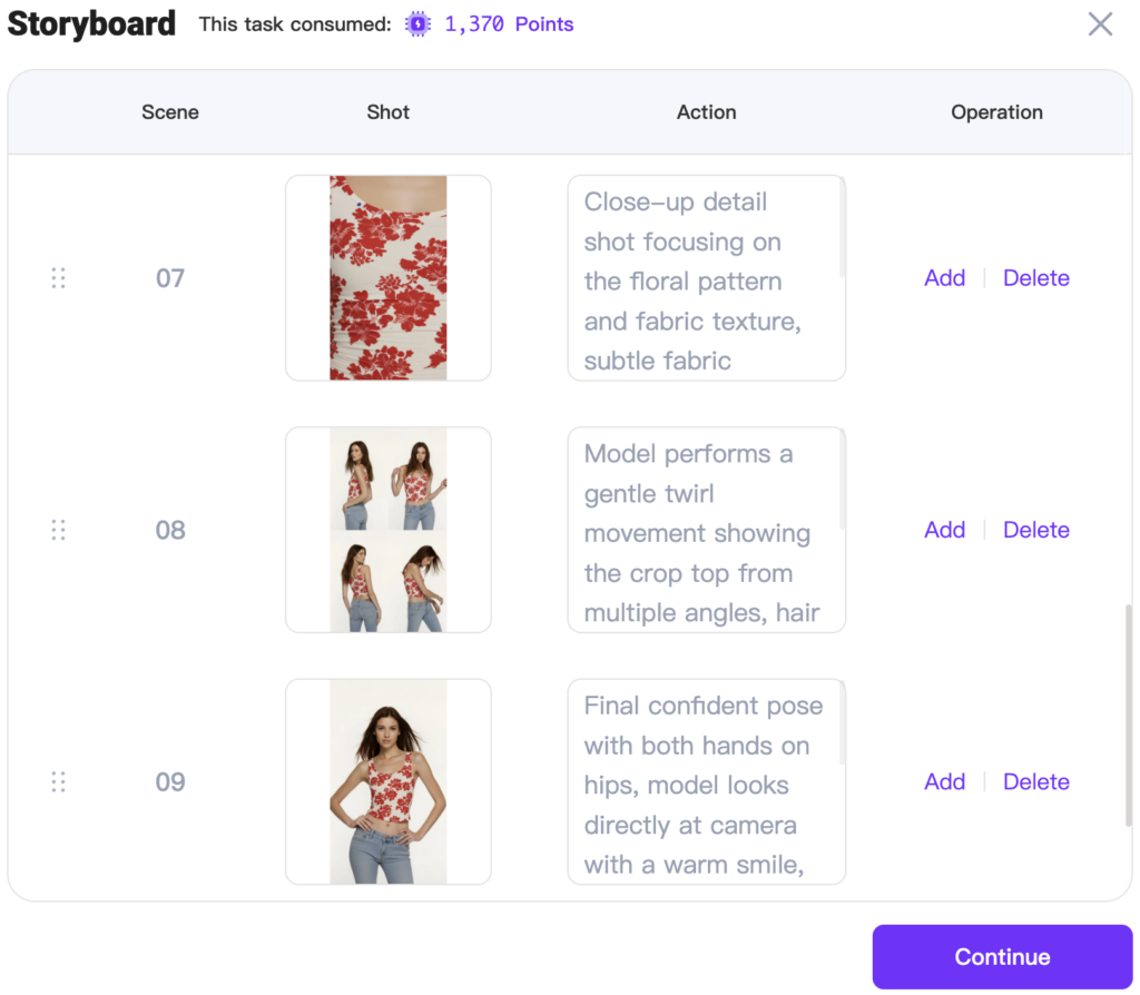 Weshop AI video agent website page