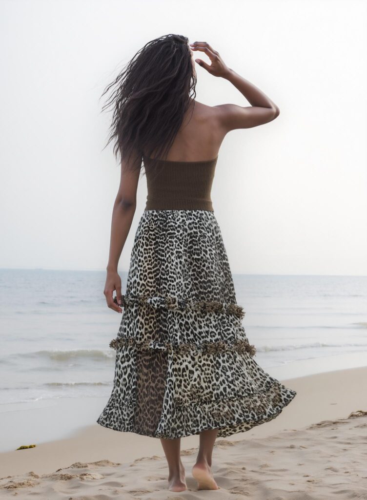 WeShop AI Pose Generator – Back view of a model generated using AI Pose.