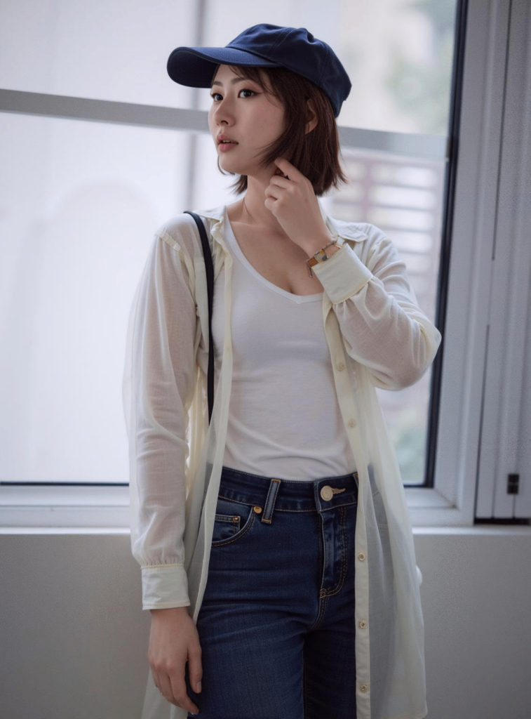 AI Model virtual try on examples generated by WeShop AI showing realistic outfit combinations.