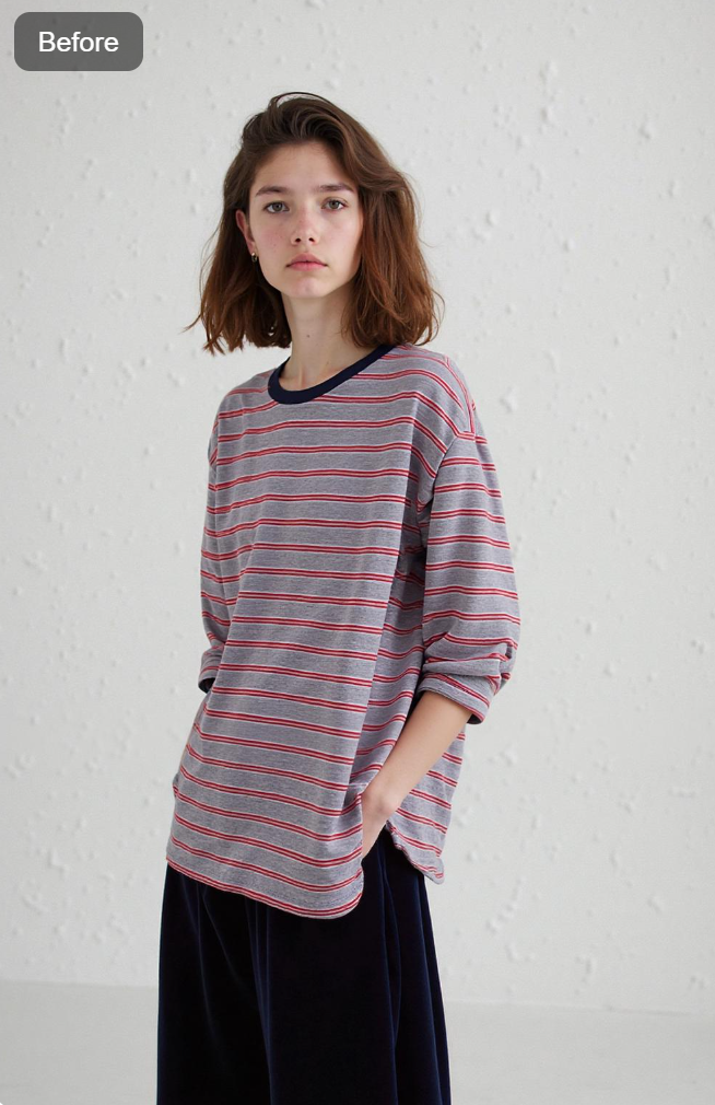 Example of a looking-up pose prompt in Weshop AI Pose Generator for natural and elegant results