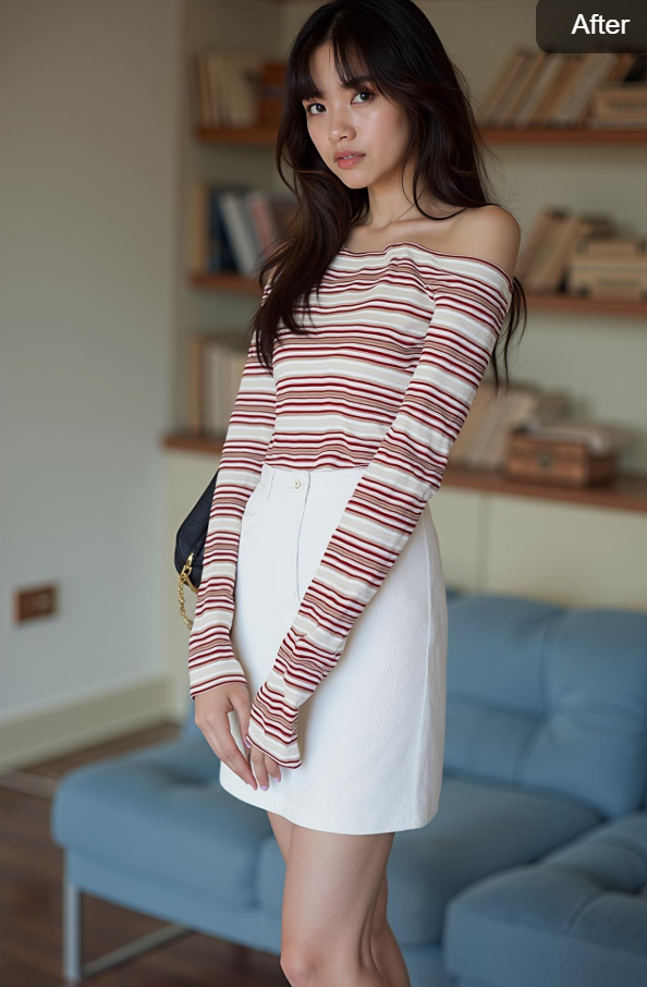 AI Model feature showcasing a fashion product on a virtual model