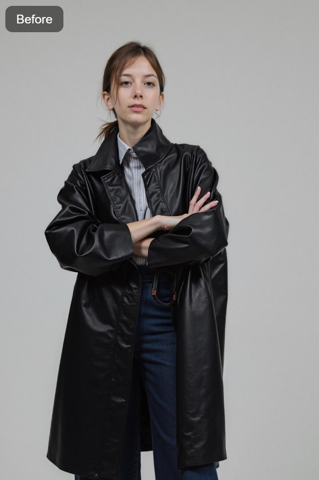 AI Model feature showcasing a fashion product on a virtual model