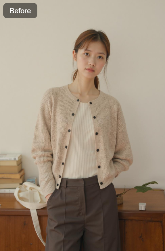 AI Model feature showcasing a fashion product on a virtual model