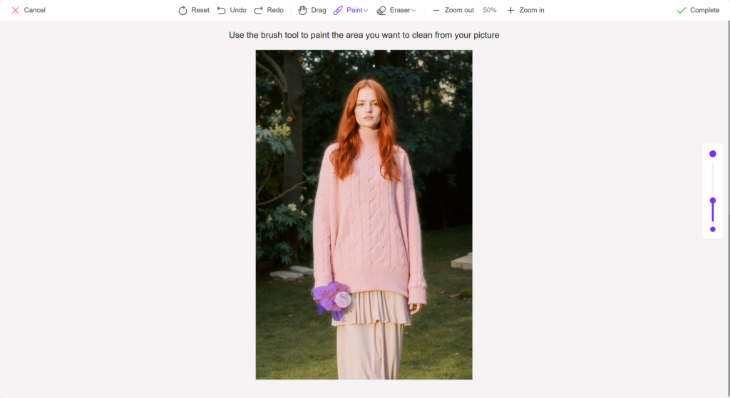 Weshop AI Object Eraser Page 
