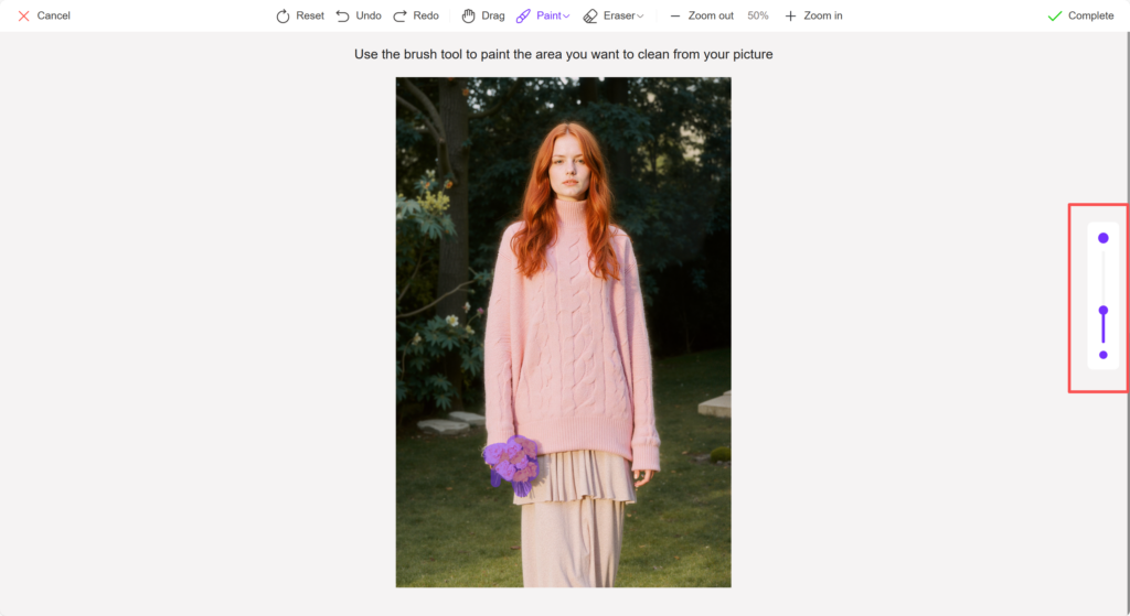 Weshop AI Object Eraser Page 
