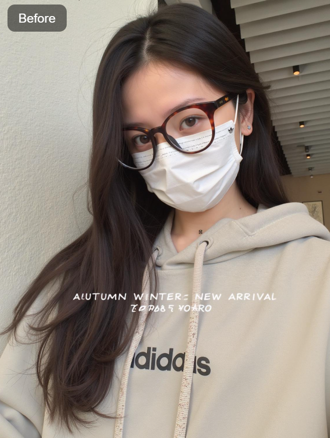 Example of removing unwanted objects with Magic Eraser