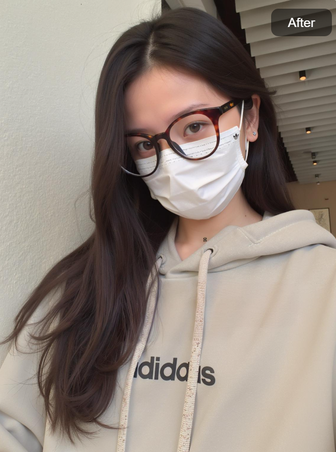 Example of removing unwanted objects with Magic Eraser