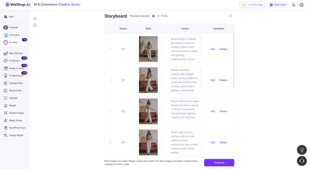 Weshop AI ai video page