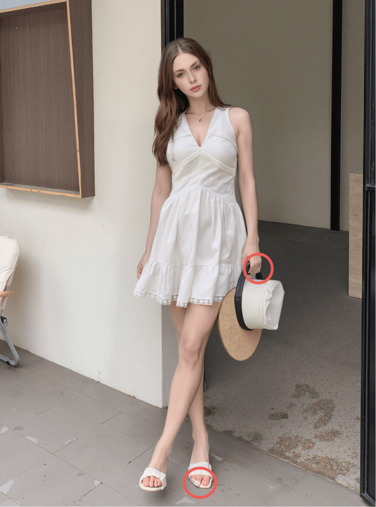 ai feet problem image in outside location