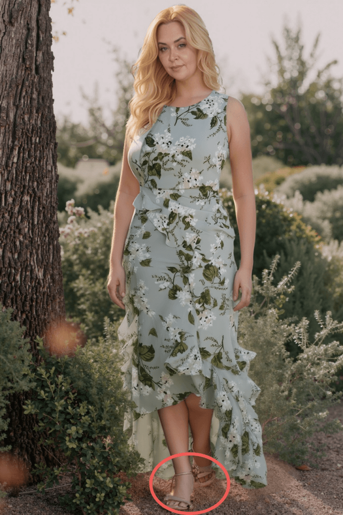 ai feet problem image in garden