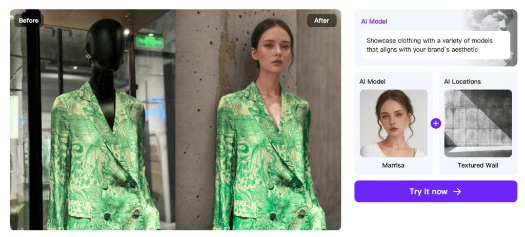 weshop ai best case metallics style ai model
