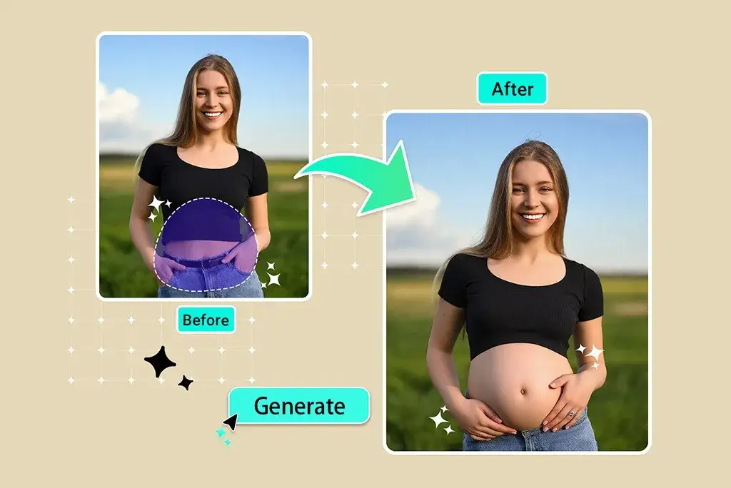 insMind pregnant ai generated image