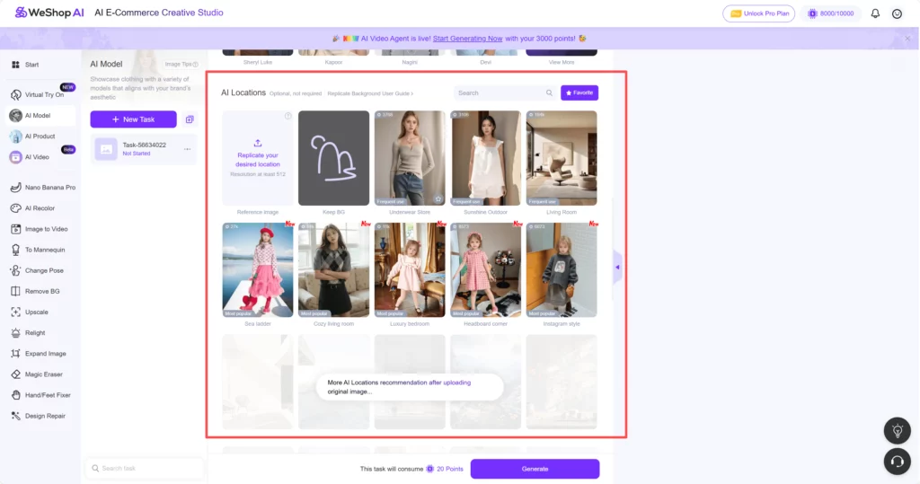 Weshop AI ai model web page