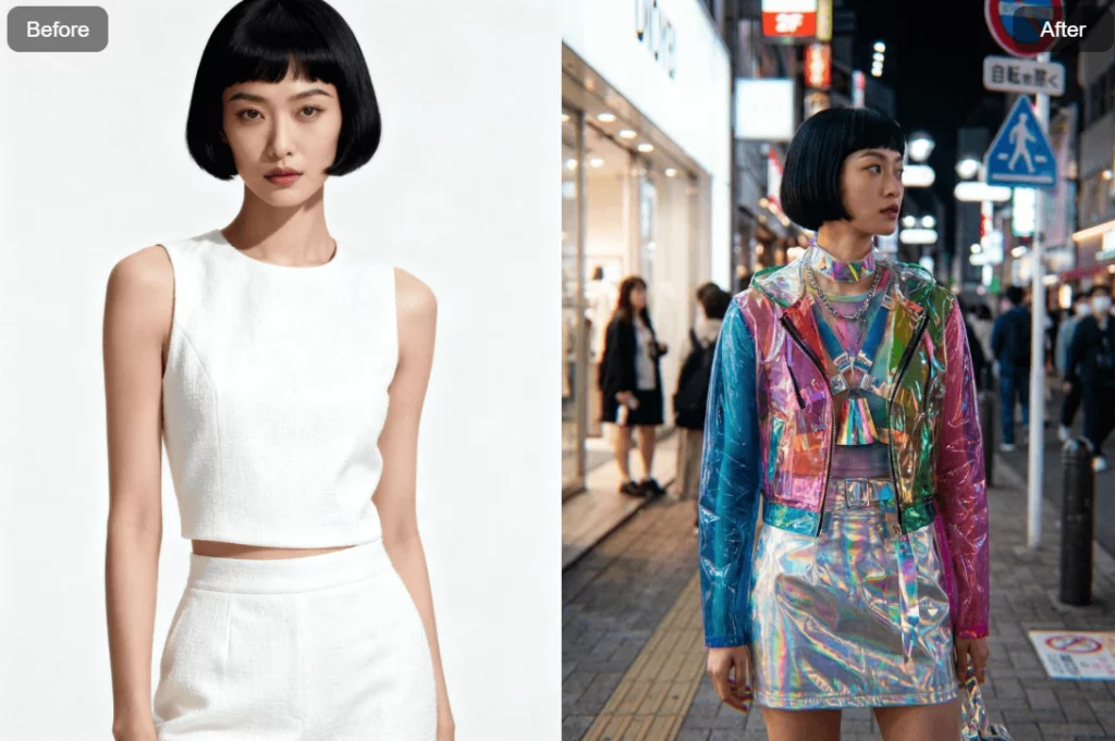 Weshop AI Futuristic Elegance Outfit Generator generated image