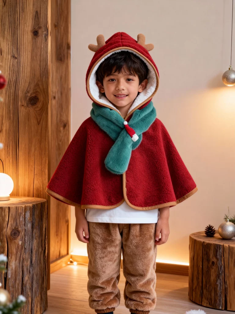 Weshop AI Virtual Try On generated Christmas kidswear images