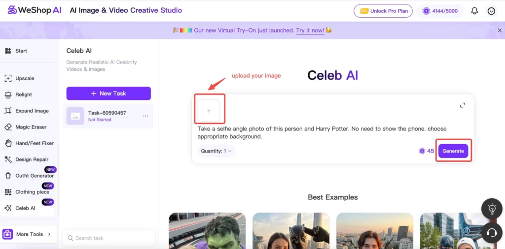 celeb ai by weshop ai