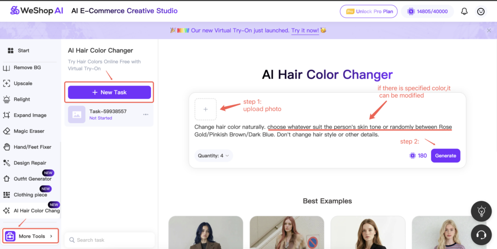 Weshop AI Hair Color Changer image