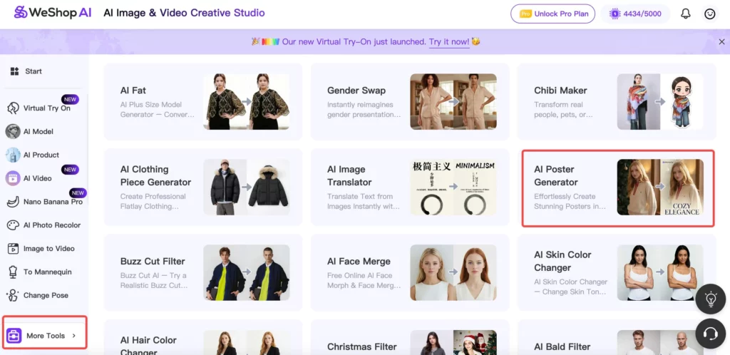 ai poster generator by WeShop ai