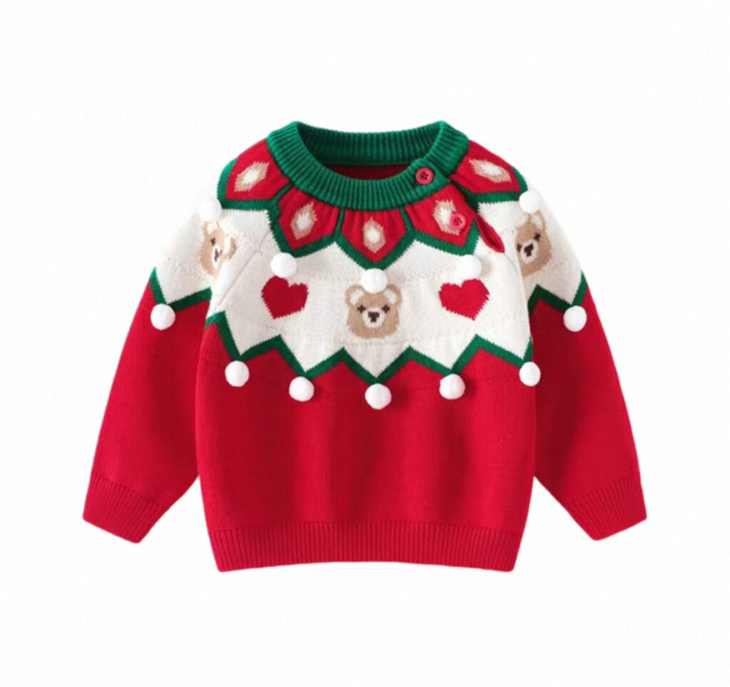Weshop AI Virtual Try On generated Christmas kidswear images