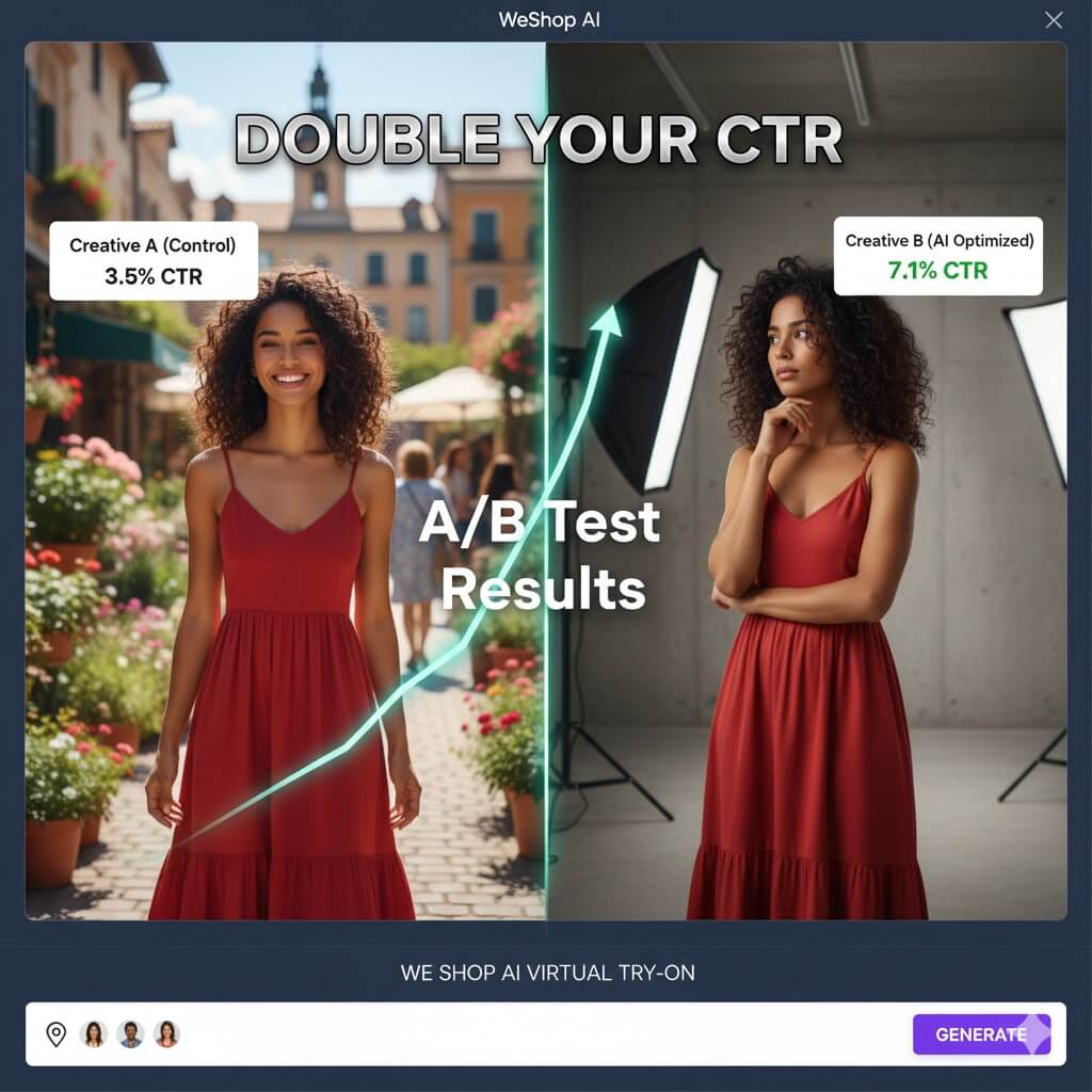 virtual try-on with weshop ai