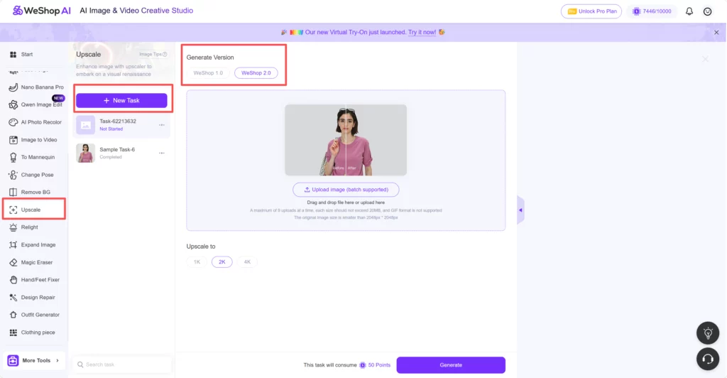 WeShop AI Upscale WeShop 2.0
