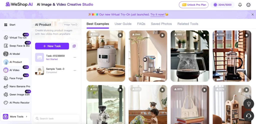 product images by weshop ai