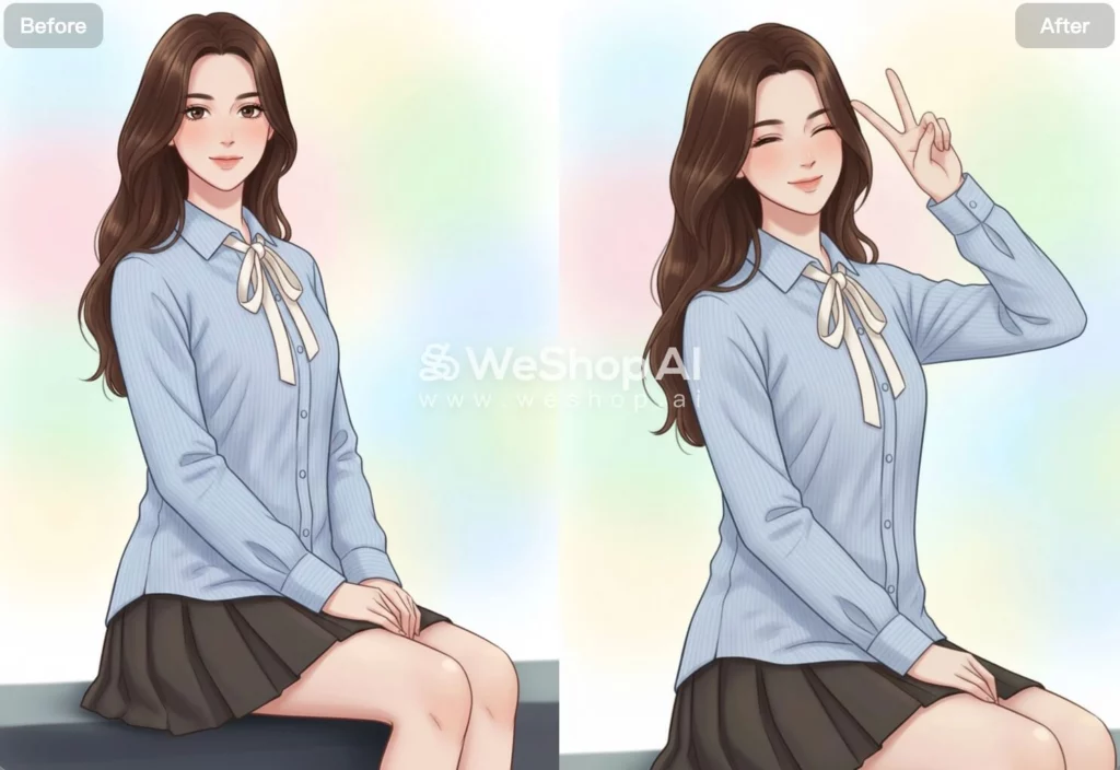 Anime Girl Poses by WeShop AI