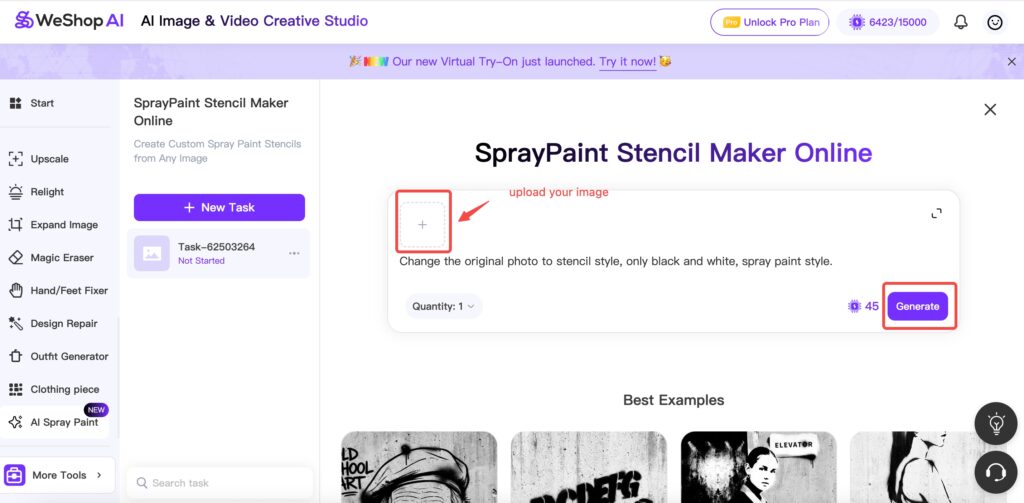 SprayPaint Stencil Maker by WeShop AI