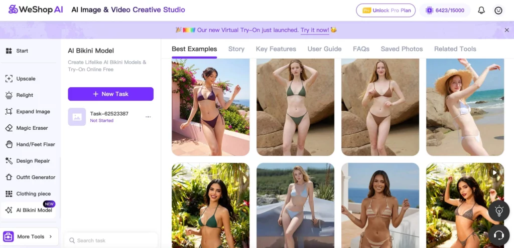 AI Swimwear Photography by WeShop AI