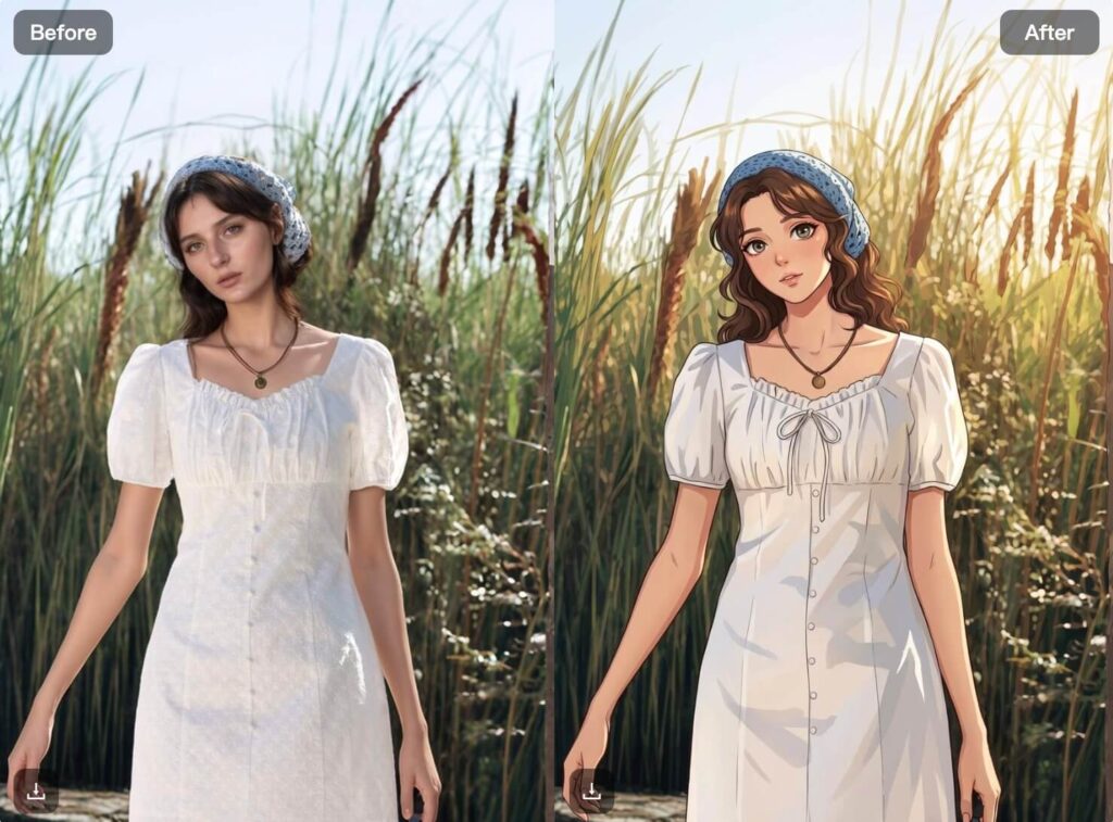 anime avatars wth WeShop AI