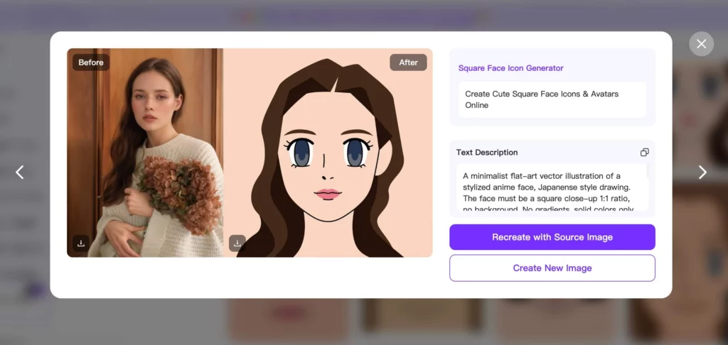 square face with WeShop AI