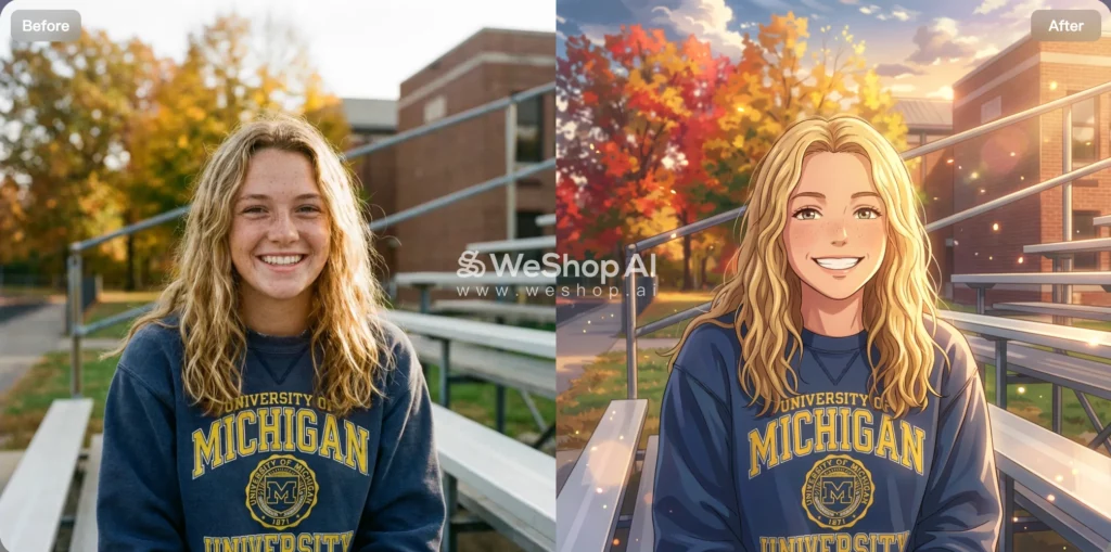 anime avatars wth WeShop AI