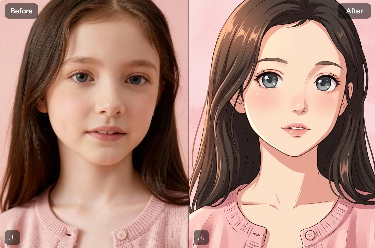 anime avatars wth WeShop AI