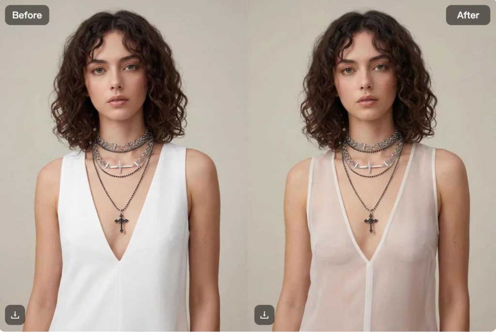 AI Undress vs. AI X-Ray on WeShop AI