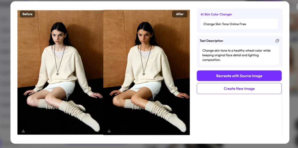 AI Skin Color Changer with WeShop AI