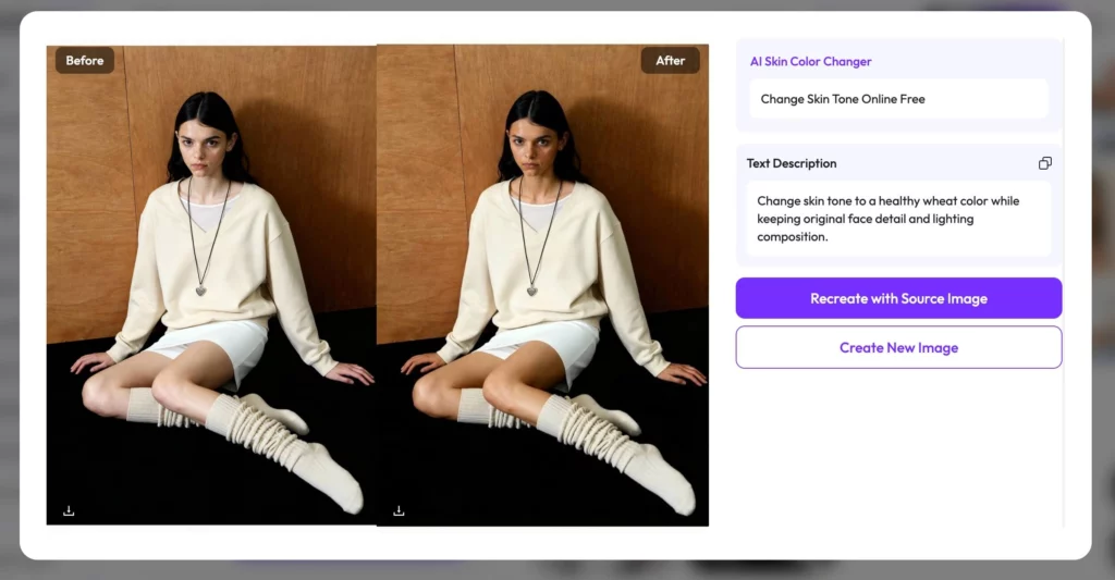 AI Skin Color Changer with WeShop AI